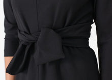 Load image into Gallery viewer, Tie Waist Dress in Black